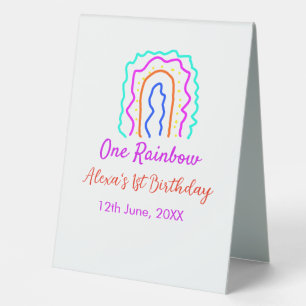 Boho Rainbow one birthday kids bright retro bold