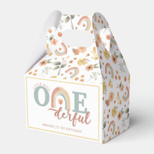 Boho Rainbow Onederful 1st Birthday  Favour Box