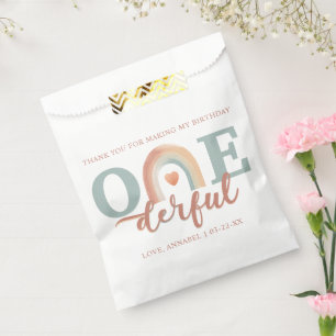 Boho Rainbow Onederful Birthday Party Favour Bag