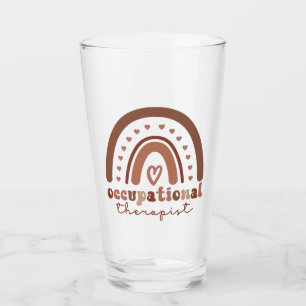 Boho Rainbow OT Occupational Therapist Gifts Glass