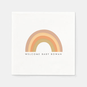 Boho Rainbow party or baby shower plate Napkin
