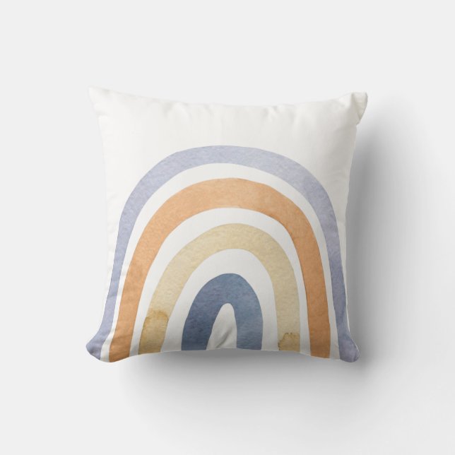 Boho Rainbow Pastel Bisque Lavendar Cushion (Front)