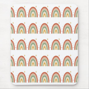 Boho Rainbow Pattern Neck Tie Mouse Mat