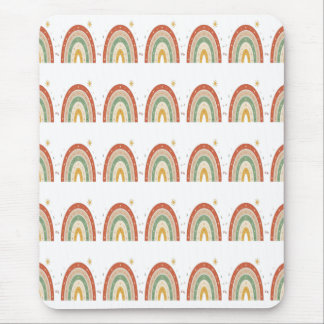 Boho Rainbow Pattern Neck Tie Mouse Mat