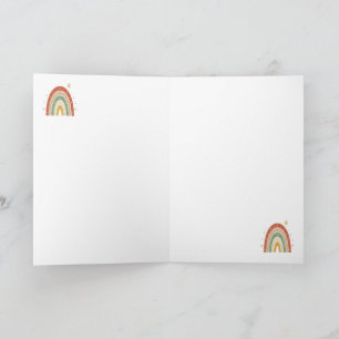 Boho Rainbow Pattern Neck Tie Thank You Card