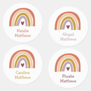 Boho Rainbow Peach Blush Name Iron On Clothing