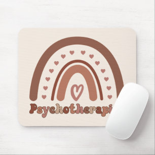 Boho Rainbow Psychotherapist Therapist Mouse Mat