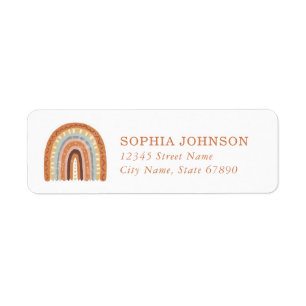 Boho Rainbow Return Address Labels