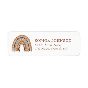 Boho Rainbow Return Address Labels