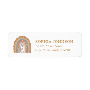 Boho Rainbow Return Address Labels