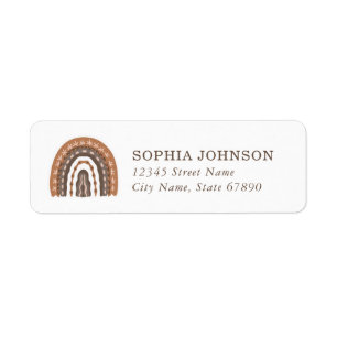 Boho Rainbow Return Address Labels