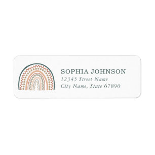 Boho Rainbow Return Address Labels