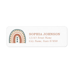Boho Rainbow Return Address Labels