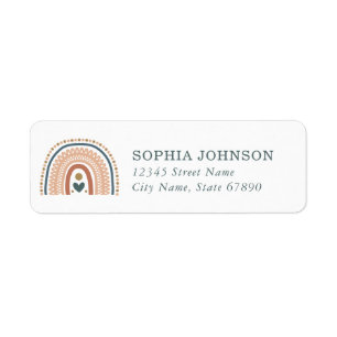 Boho Rainbow Return Address Labels