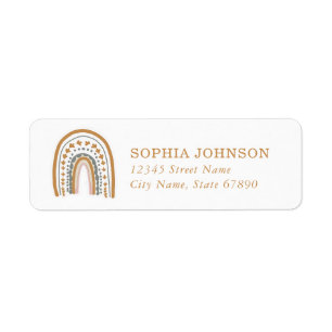Boho Rainbow Return Address Labels