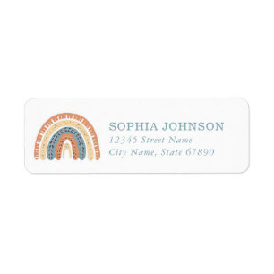 Boho Rainbow Return Address Labels