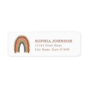 Boho Rainbow Return Address Labels