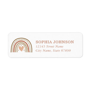 Boho Rainbow Return Address Labels