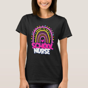 Boho Rainbow Rn Licensed Nurse Proud To Be A Scho T-Shirt