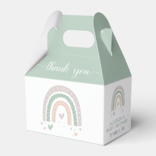 Boho Rainbow Sage Baby Shower Favour Box