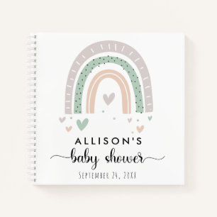 Boho Rainbow Sage Baby Shower Guest Book