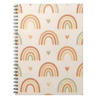 Boho Rainbow Spiral Notebook