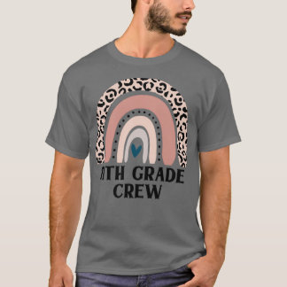 Boho Rainbow Teacher 11th Grade Crew T-Shirt