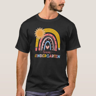 Boho Rainbow Teacher Team Kindergarten First Day O T-Shirt