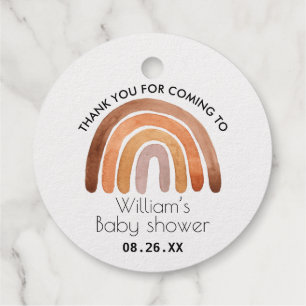 Boho Rainbow Thank You Baby Shower  Favour Tags