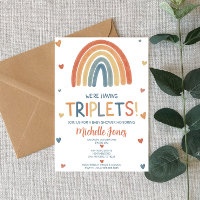 Boho Rainbow Triplets Baby Shower