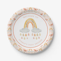 Boho Rainbow Watercolor Dragonfly Baby Shower