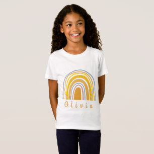 Boho Rainbow with Personalised Name Whimsical T-Shirt