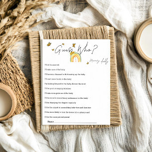 Boho Rainbow With Sunflowers Guess Who Game