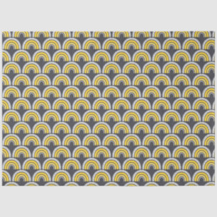 Boho Rainbow Yellow and Grey Tissue Paper
