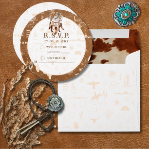 Boho Ranch Wild West Response RSVP Card
