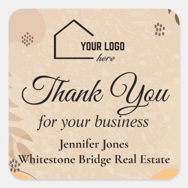 Boho Realtor Thank You Sticker  (Front)