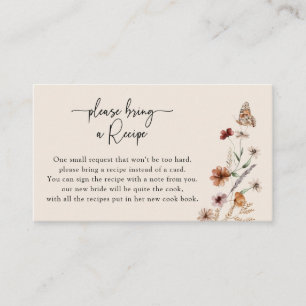 Boho Recipe Request Card