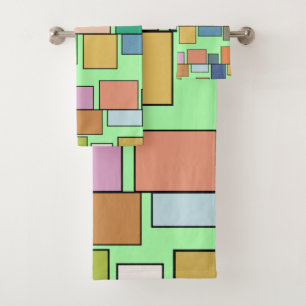 Boho Rectangles Bath Towel Set