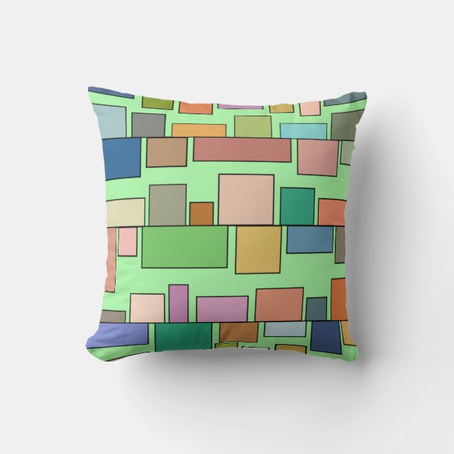 Boho Rectangles  Cushion (Front)