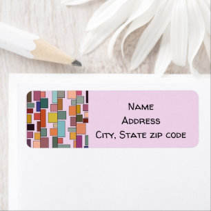 Boho Rectangles Label
