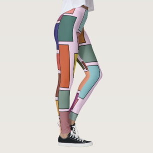 Boho Rectangles  Leggings