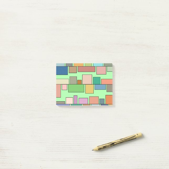 Boho Rectangles Post-it Notes (On Desk)