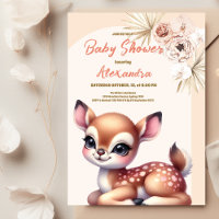 Boho reindeer Safari Animals Baby Shower