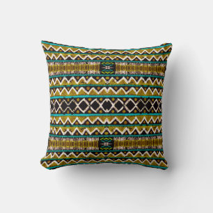 Boho repeat. Geometric seamless embroidery. Decora Cushion