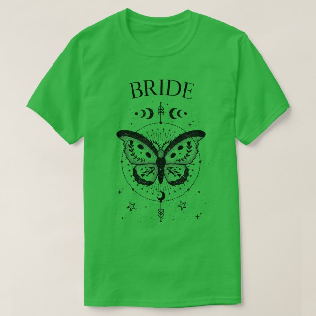 Boho Retro Celestial Bachelorette Bride Bridesmaid T-Shirt (Design Front)