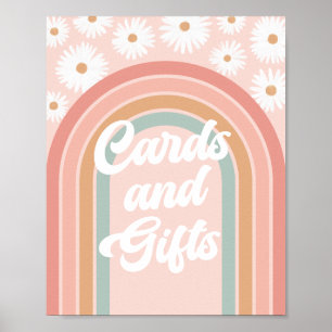 Boho Retro Daisy Birthday Cards and Gifts Sign