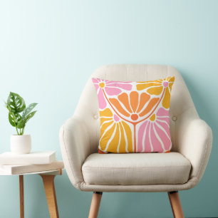 Boho Retro Floral Pattern Cushion