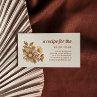 Boho Retro Flowers | Bridal Shower Share a Recipe