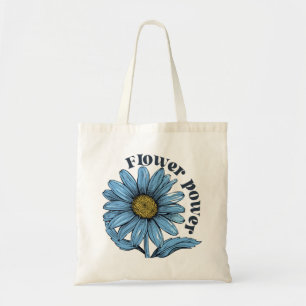 Boho Retro Flowers Tote Bag