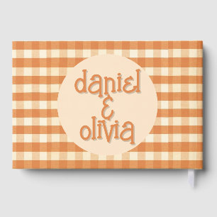 Boho Retro Groovy Colourful Wavy Wedding Guest Book